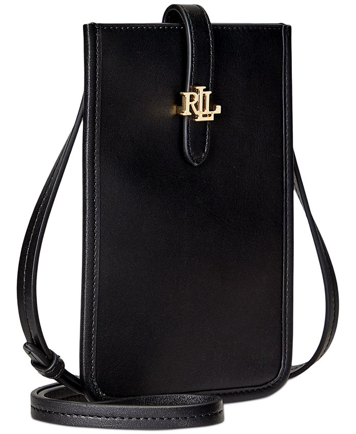 Lauren Ralph Lauren Leather Crossbody Tech Case - Macy's