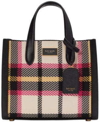 kate spade new york - Manhattan Museum Plaid Knit Jacquard Small Tote