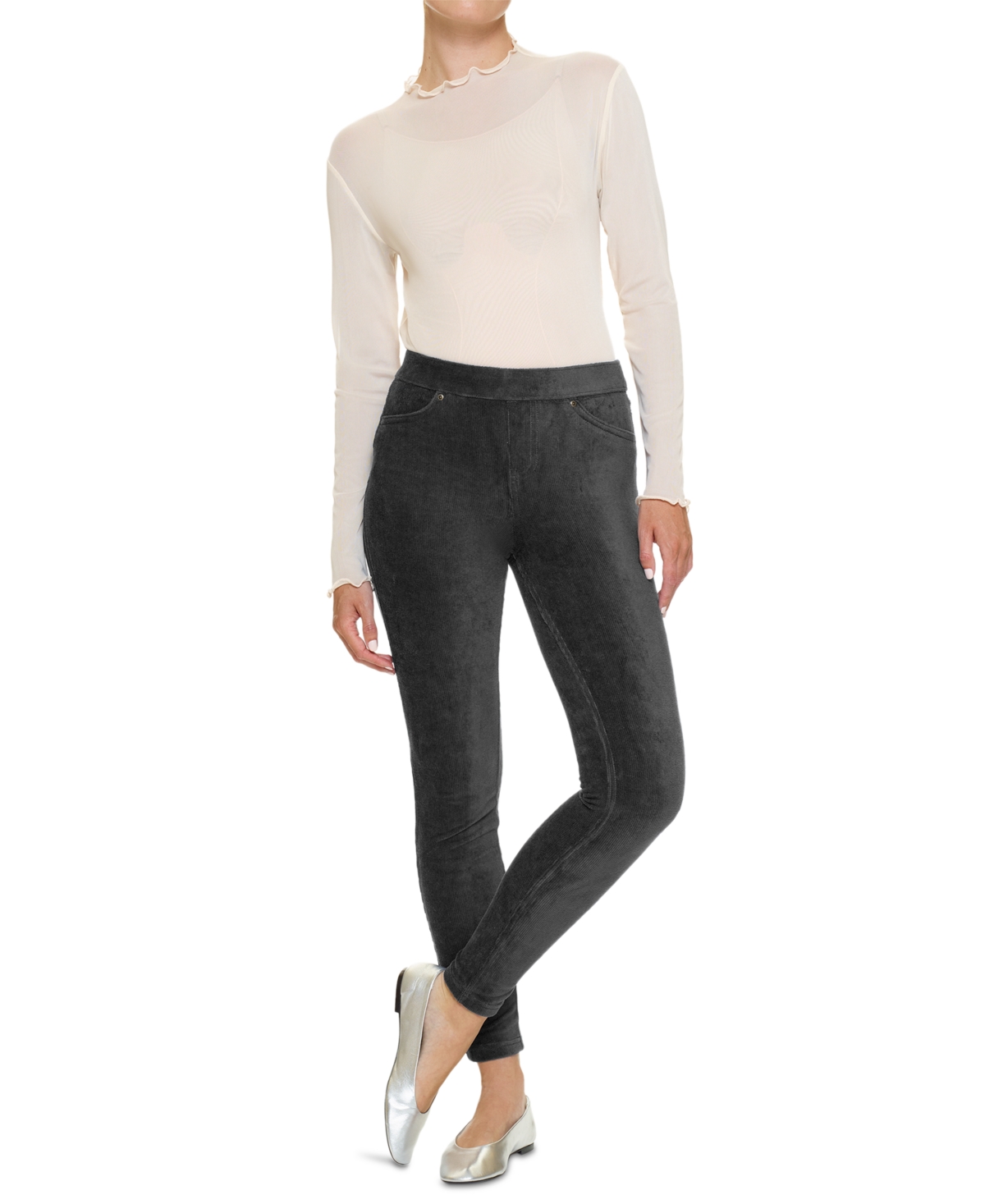Hue Women s Straight Up Cool Classic Corduroy Leggings True Navy