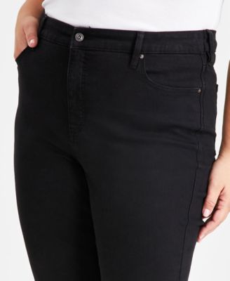 Plus Size High-Rise Straight-Leg Jeans, Exclusively at Macy's