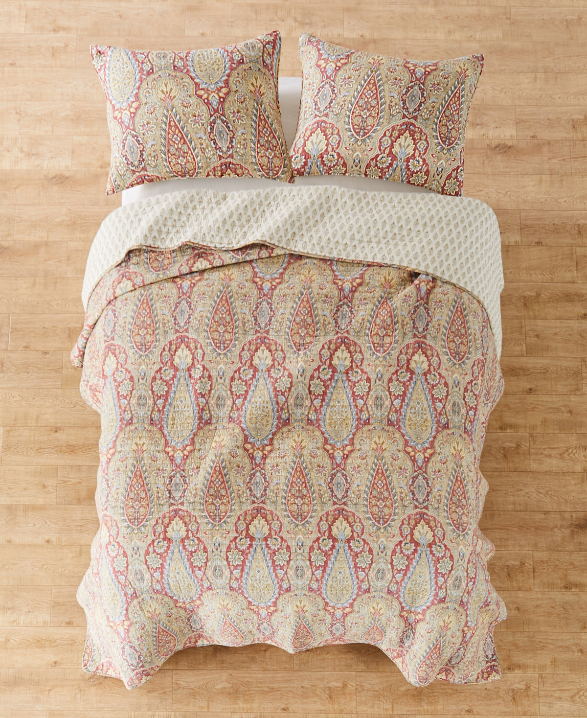 Levtex Emel Reversible 3-pc. Quilt Set, King/california King In Red