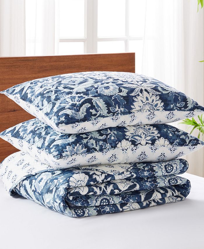 Levtex Home - Laure Indigo Quilt Set: Indigo / Full/Queen