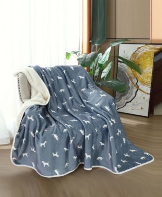 Advanced Water Resistant Pets Print Comfort Throw, 50" x 60"