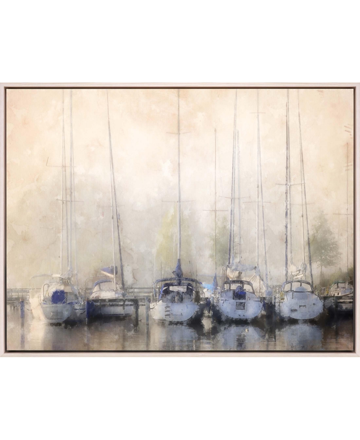 Paragon Picture Gallery Sailboats In Fog Canvas In Blue