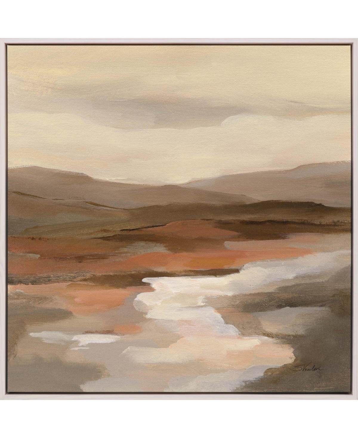 Paragon Picture Gallery Cinnamon Riverbank I Canvas In Brown