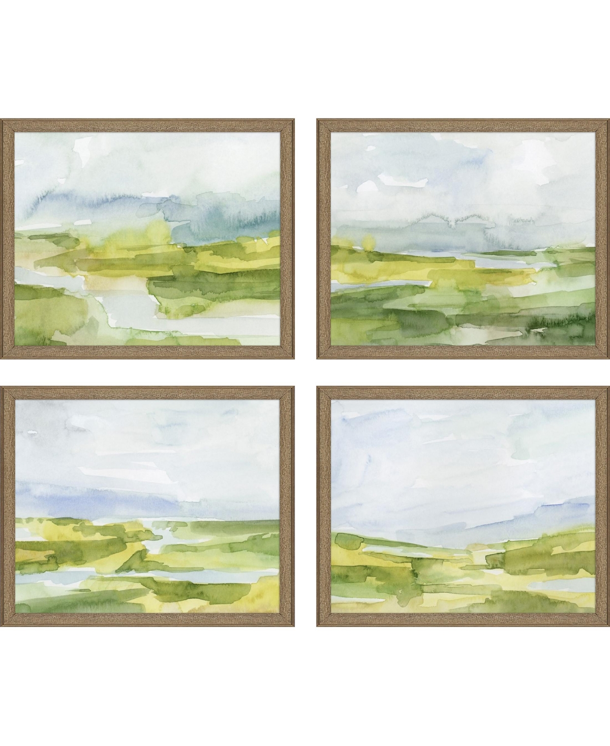 Paragon Picture Gallery Lowlands Framed Art, Set Of 4 In Green