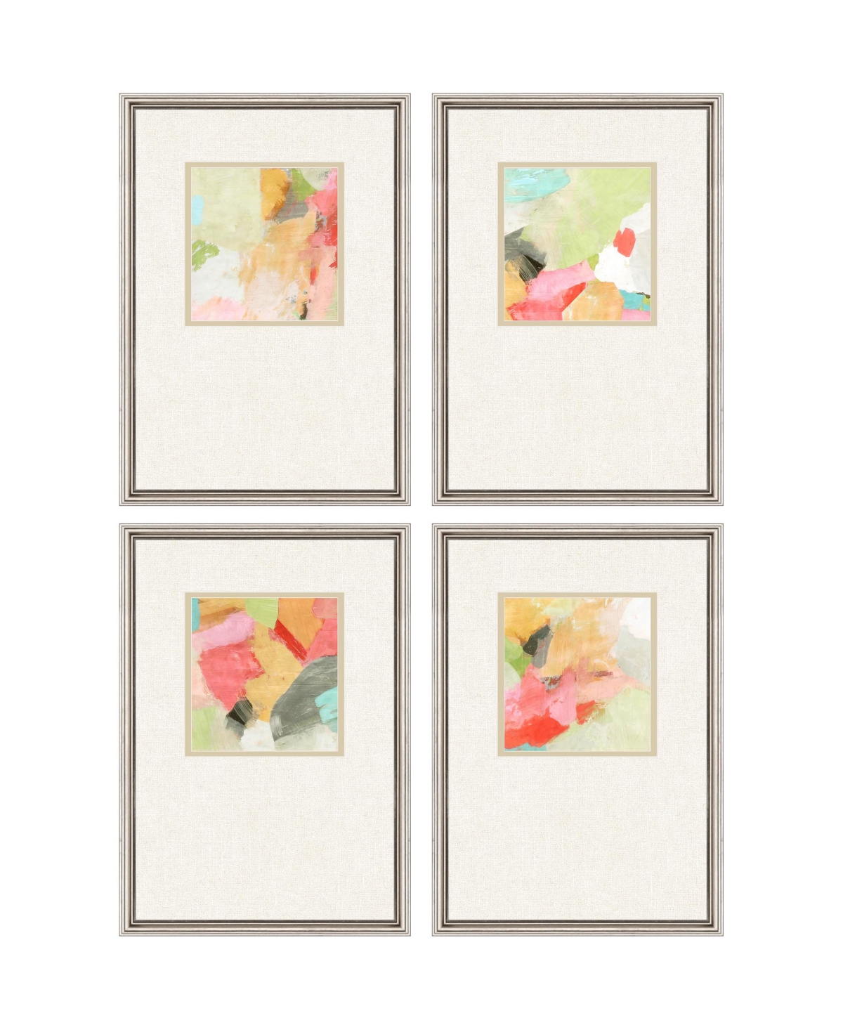 Paragon Picture Gallery Pastel Splash Framed Art, Set Of 4 In Multi