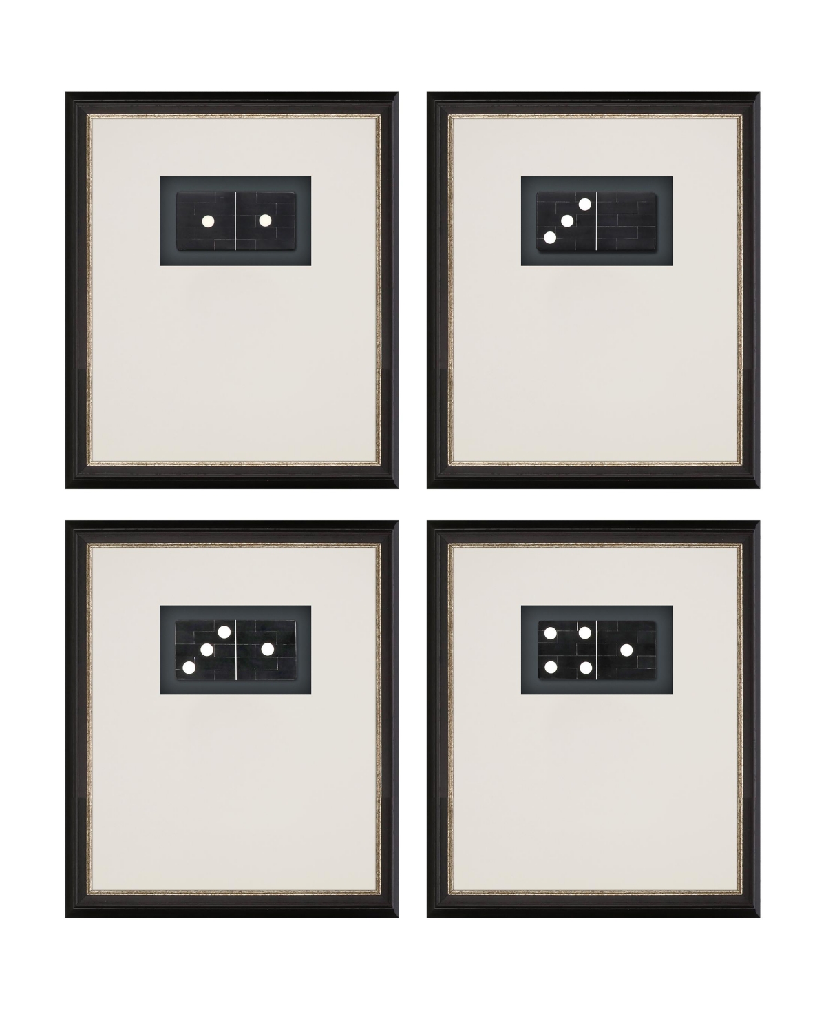 Paragon Picture Gallery Dominoes Framed Art, Set Of 4 In Black