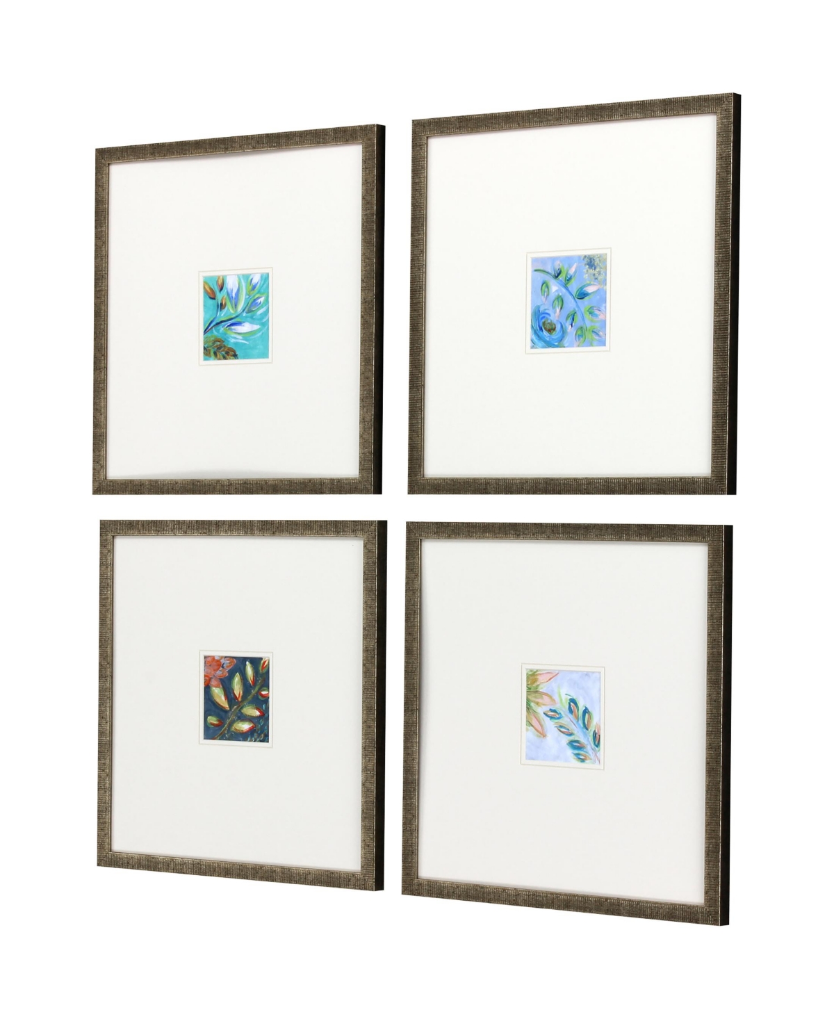 Shop Paragon Picture Gallery Botanical I Framed Art, Set Of 4 In Blue