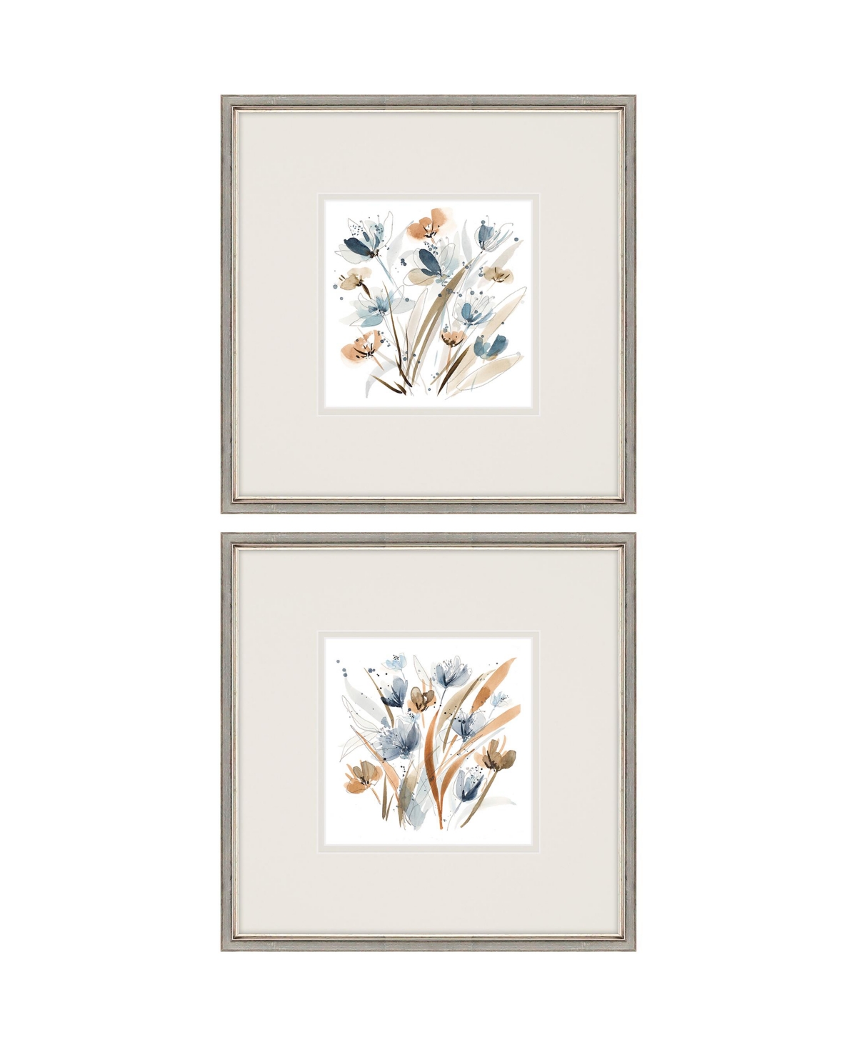 Paragon Picture Gallery Coastal Blooms Framed Art, Set Of 2 In Blue