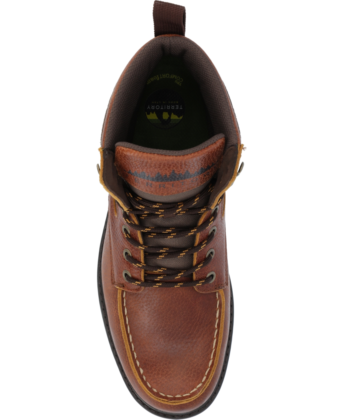 Territory Men's Timber Tru Comfort Foam Moc Toe Lace-up Ankle Boots