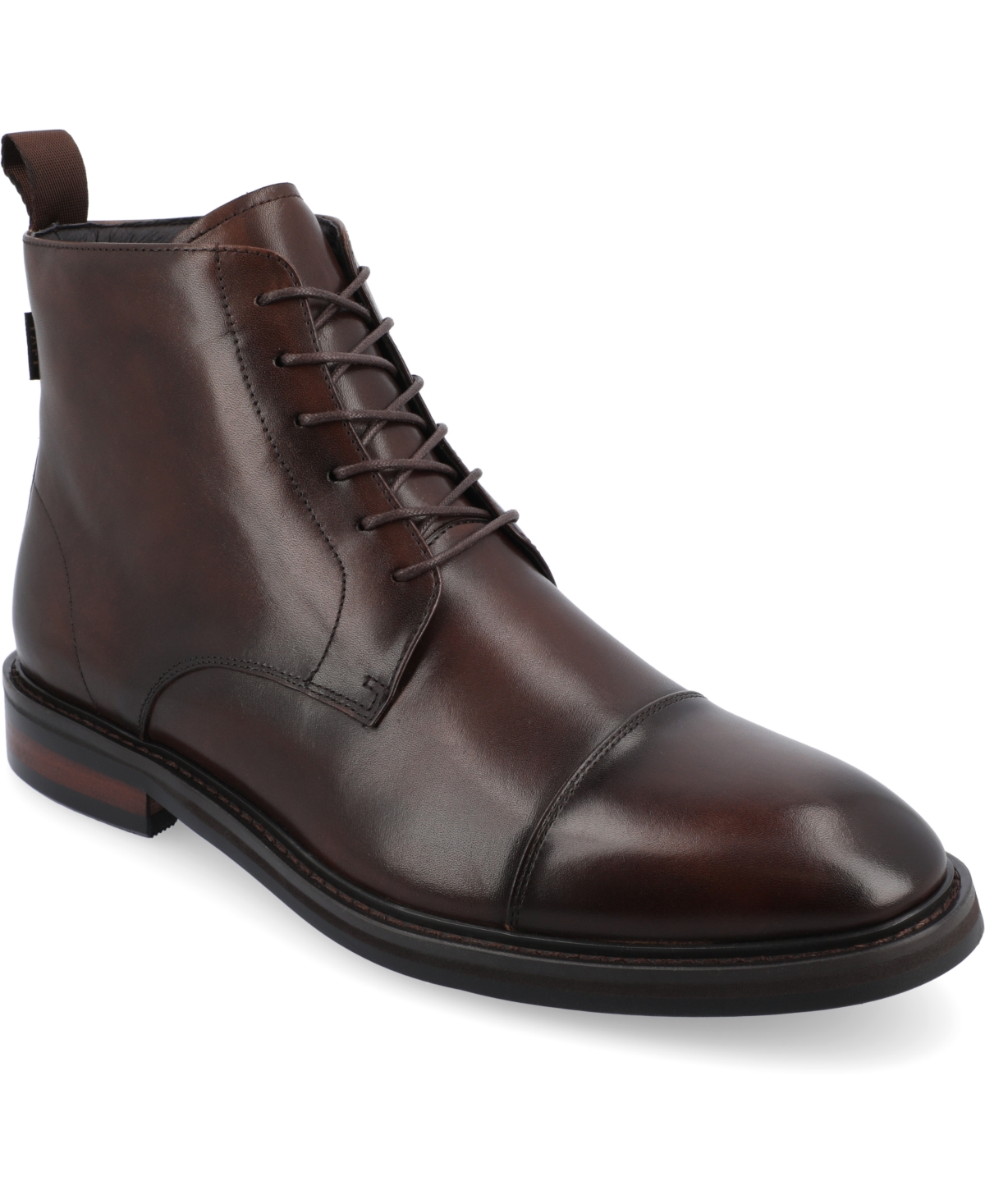 Taft 365 Men's Model 003 Cap-toe Ankle Boots In Chocolate