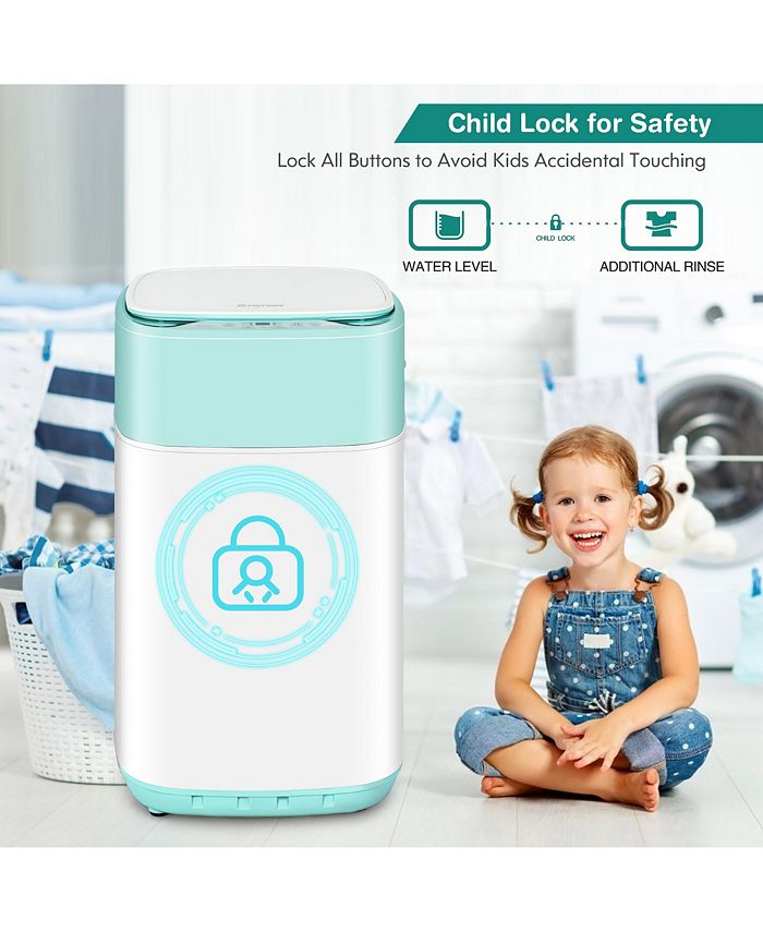 Costway 8lbs Portable Fully Automatic Washing Machine W/ Drain Pump