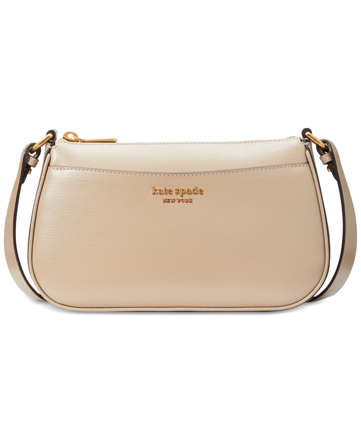 Kate Spade New York Bleecker Saffiano Leather Small Crossbody In Timeless Taupe