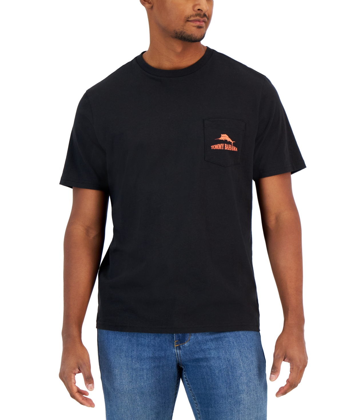 Tommy Bahama Men's Winter Wonderland Short Sleeve Crewneck Graphic T-shirt In Black