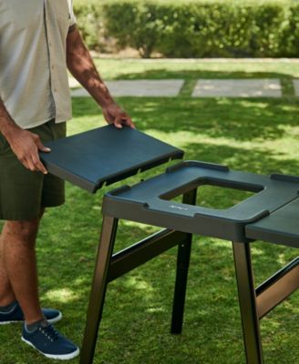 Wood fire Attachable Side Table with 3 Side Hooks, XSKUSSDTBL