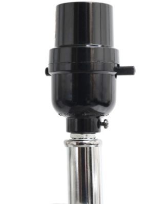 Lalia Home Lexington 21" Leather Base Modern Home D&eacute;cor Bedside Table Lamp with White Rectangular Fabric Shade