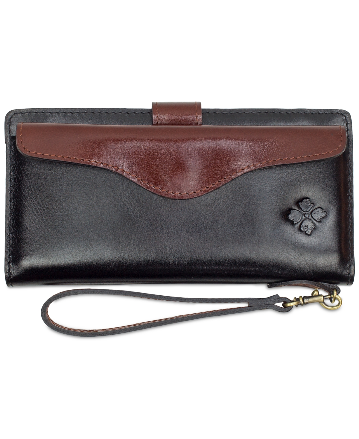 Valentia Ii Colorblocked Leather Wallet - British Tan/Black