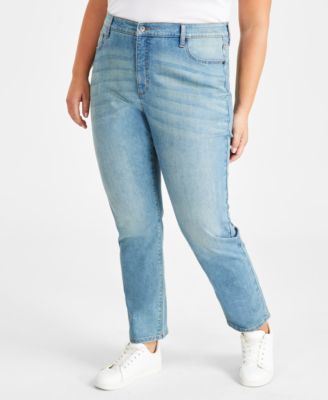 Style Co Plus Size High Rise Straight Leg Jeans Created for Macy s Macy s