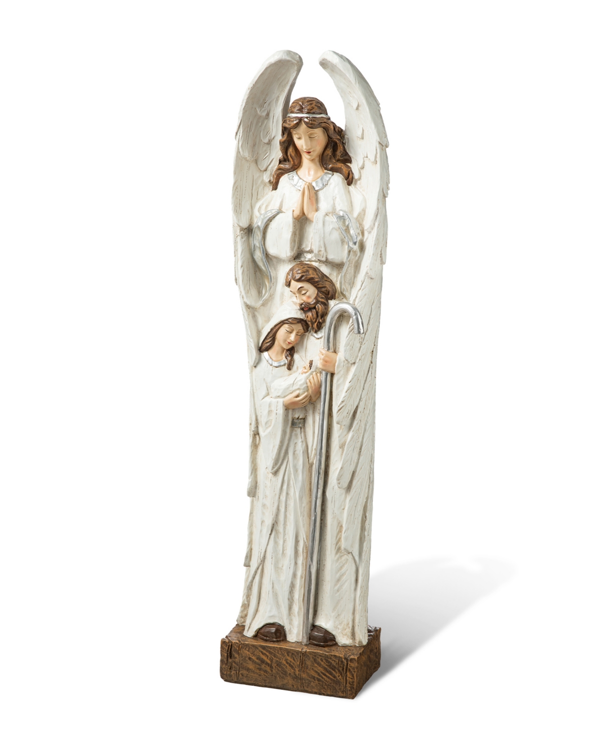 Glitzhome 30.5" H Resin Nativity Angel Figurine In Multi