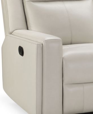 Rhodes 37.5" Top-Grain Leather Manual Recliner