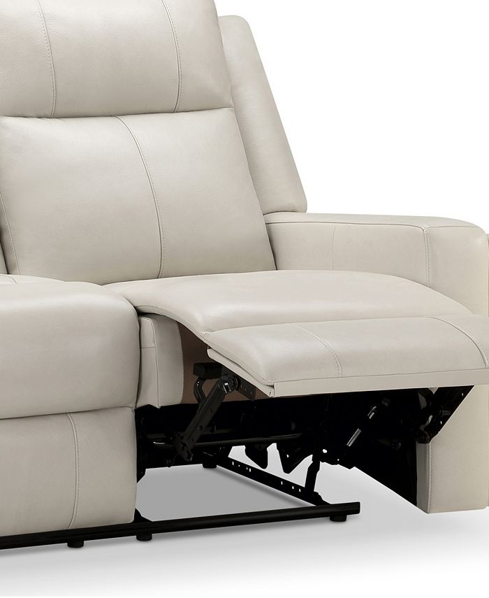Abbyson Living Rhodes 81.5" TopGrain Leather Manual Reclining Sofa