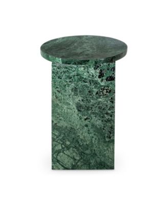 Grace 14" Marble Round Accent Table