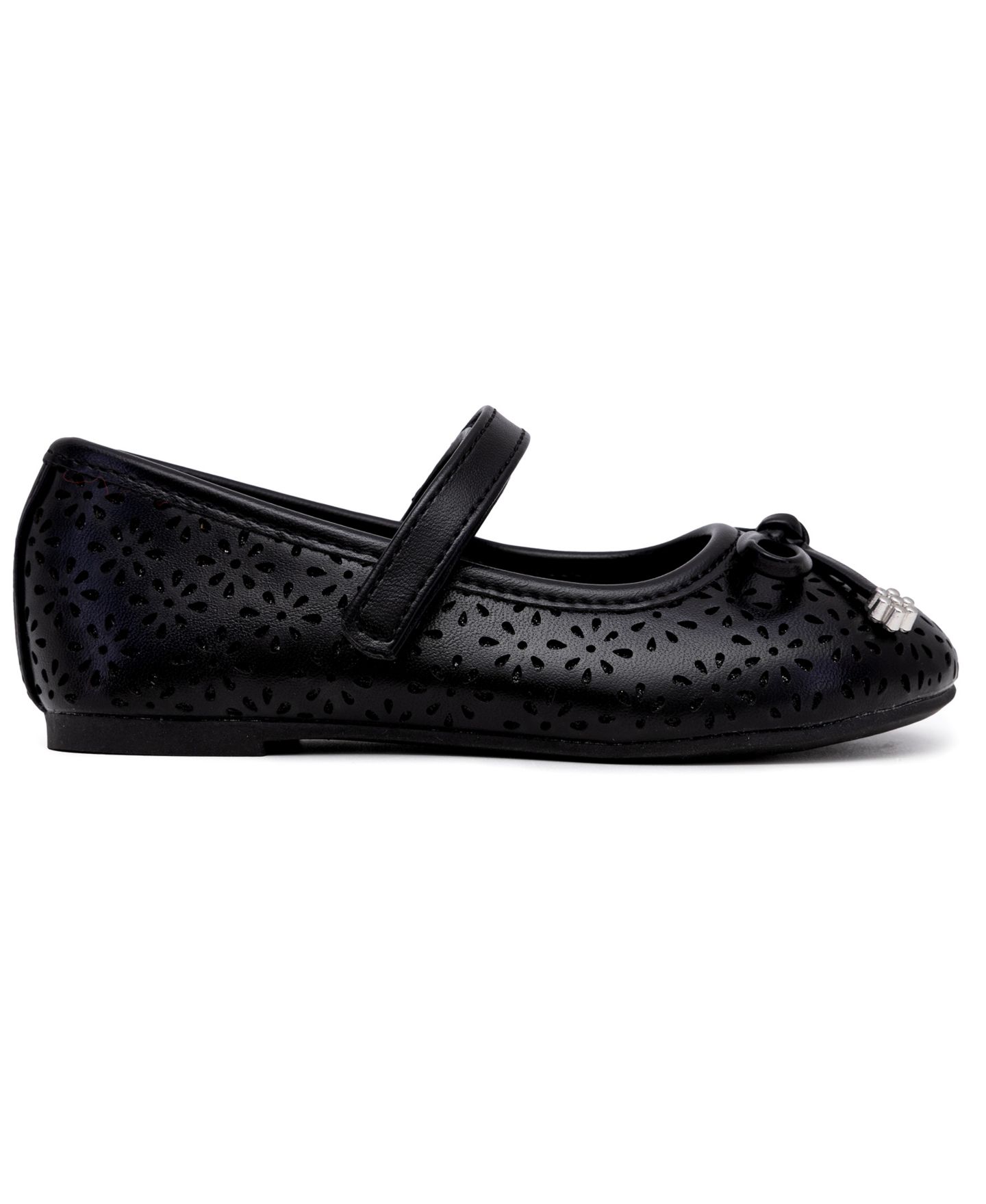 Балетки Sugar Lil Drea Mary Jane Loop Closure Ballet Flats для девочек-малышей, цвет: Чёрный — фото 2