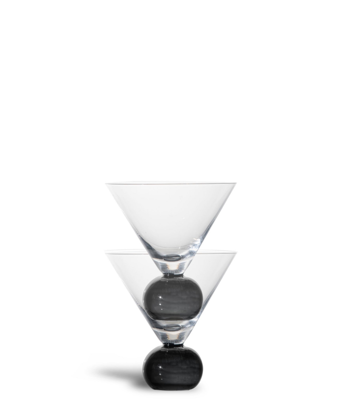 Byon By Widgeteer Spice Martini Glasses, Set Of 2 In Black