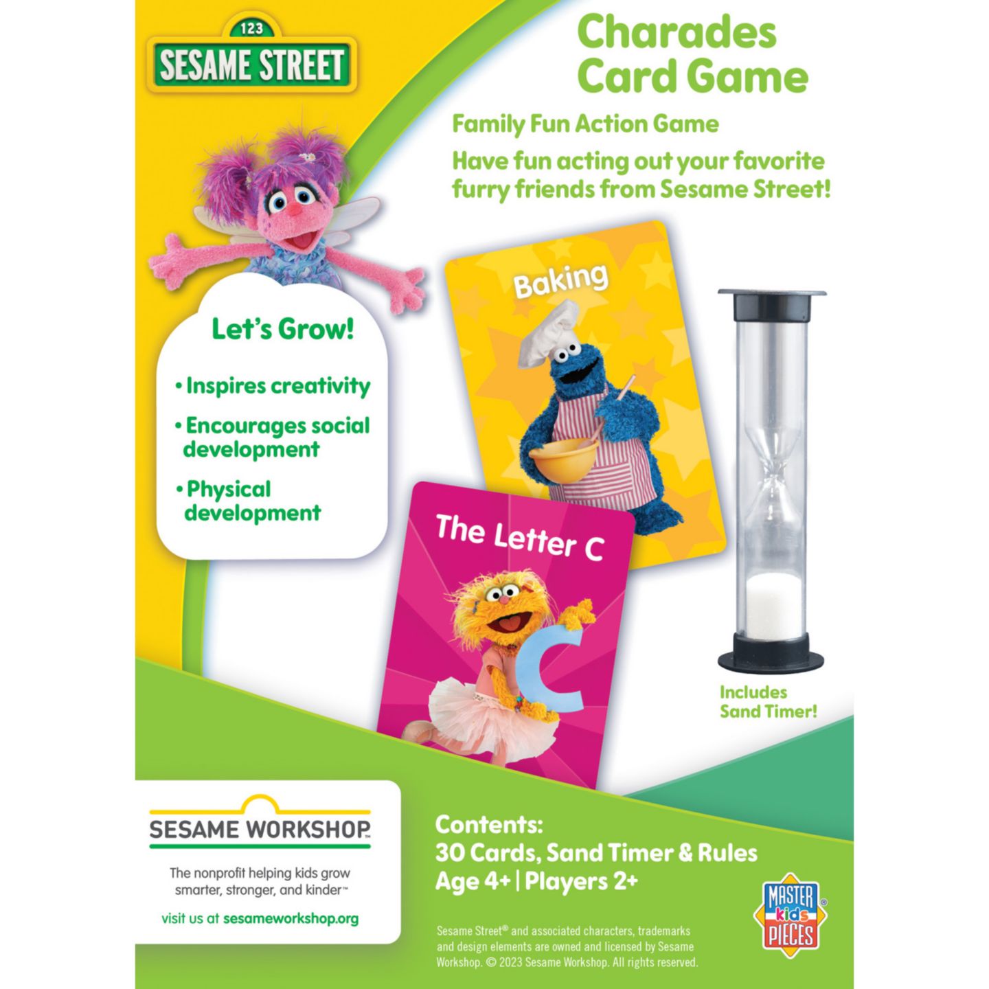 Детская карточная игра MasterPieces Puzzles Sesame Street Charades Party Card Game, 30-Card, Ages 4+, цвет: Разноцветный — фото 3