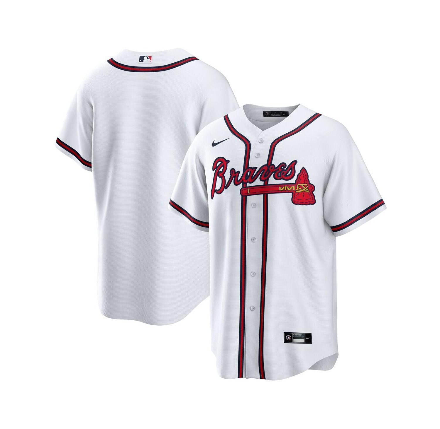 Men's Atlanta Braves Official Blank Replica Jersey