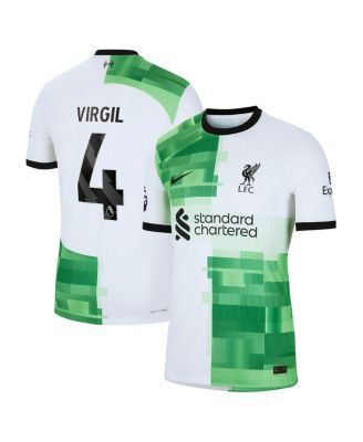 Men's Nike Virgil van Dijk White Liverpool 2023/24 Away Authentic