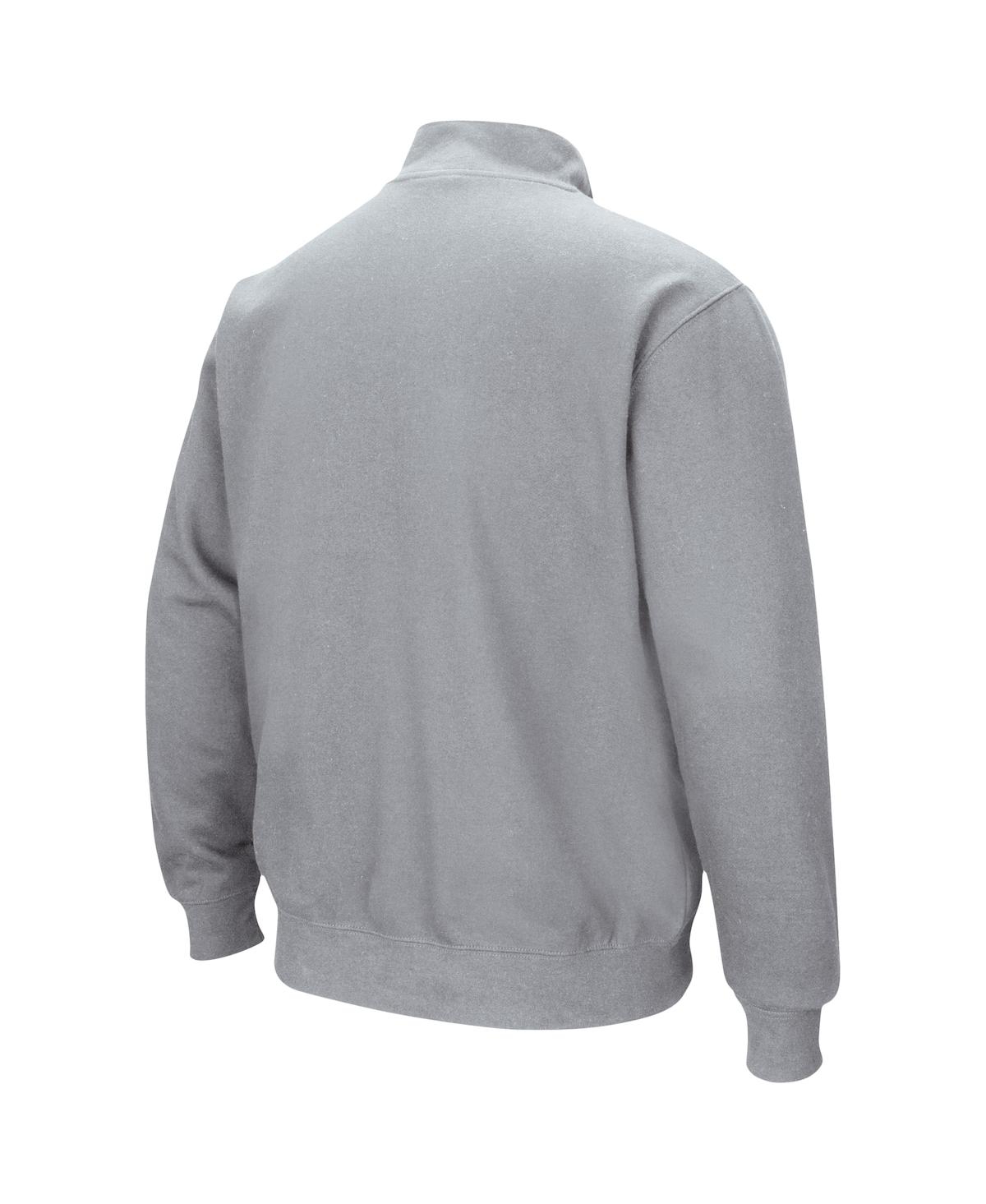 Colosseum Men's Heather Gray Penn State Nittany Lions Tortugas Team Logo Quarter-zip Jacket In Heathered Gray