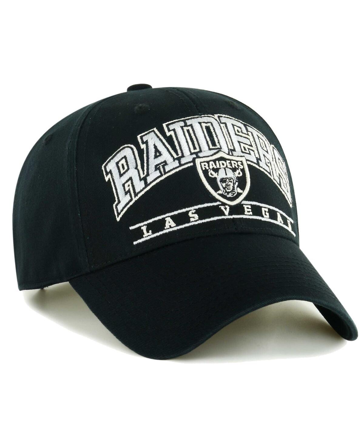 Shop 47 Brand Men's ' Black Las Vegas Raiders Fletcher Mvp Adjustable Hat