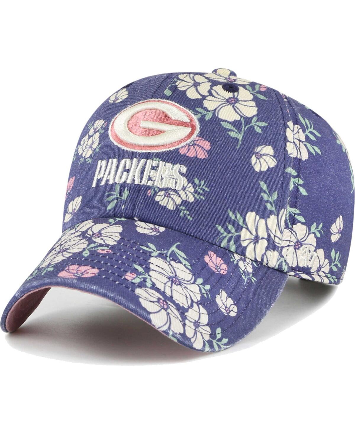 47 Brand Women's ' Navy Green Bay Packers Primrose Clean Up Adjustable Hat