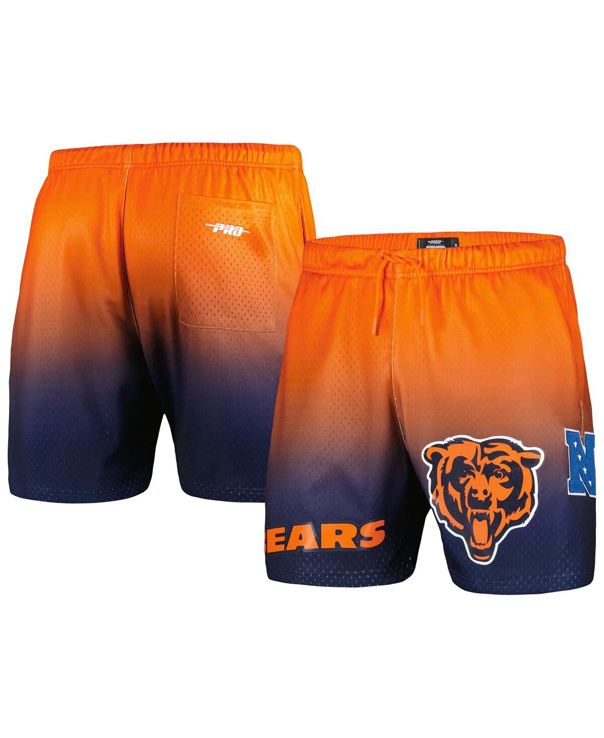 Shop Pro Standard Men's  Navy, Orange Chicago Bears Ombre Mesh Shorts In Navy,orange