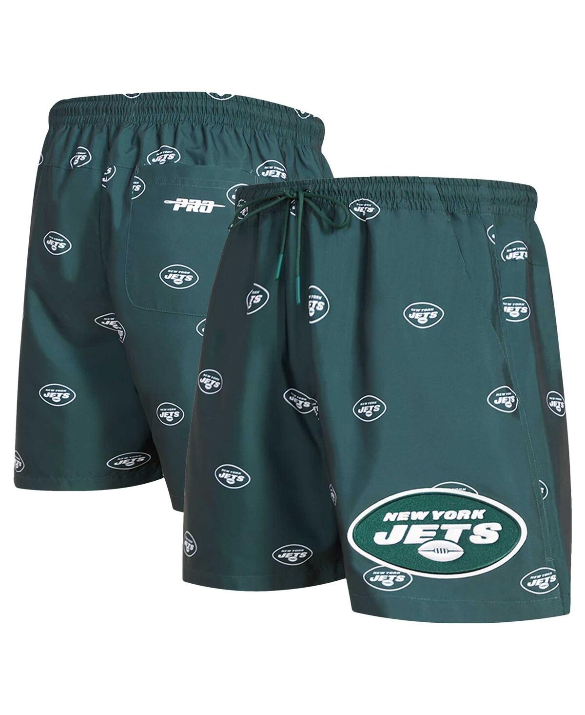 Pro Standard Men's  Green New York Jets Allover Print Mini Logo Shorts