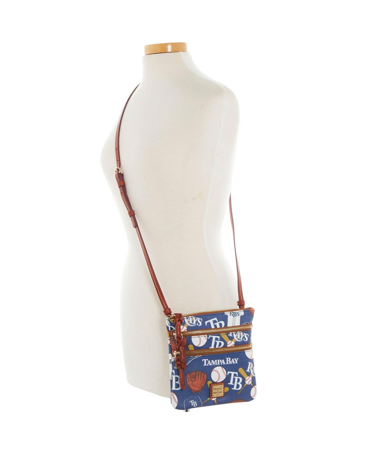 Dooney & Bourke Women's  Tampa Bay Rays Game Day Triple Zip Crossbody Purse In Royal