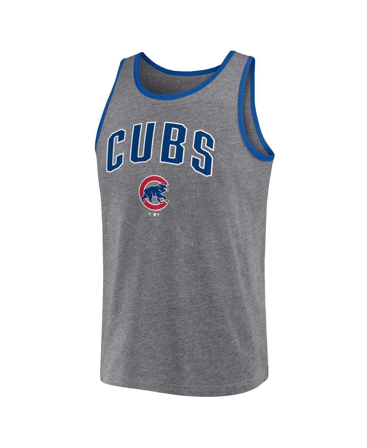 Chicago Cubs Profile Big & Tall Arch Over Logo Tank Top - Heather