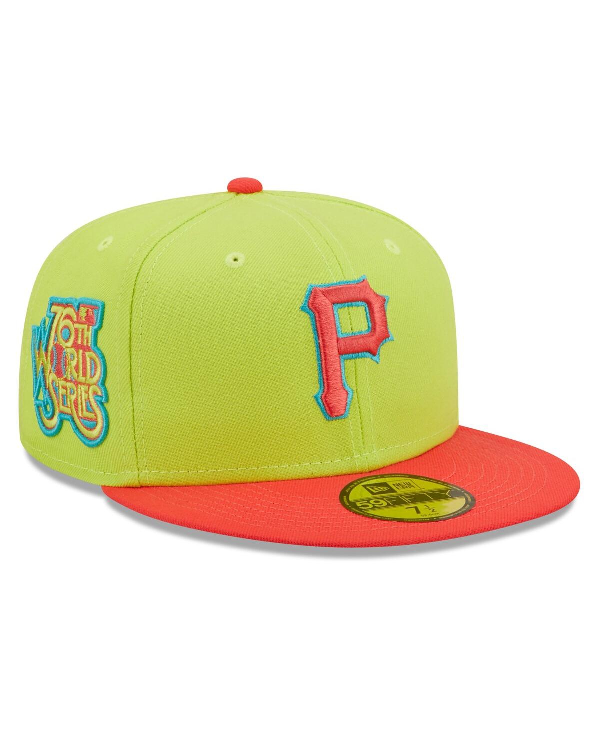 Shop New Era Men's  Green, Red Pittsburgh Pirates 1979 World Series Cyber Highlighter 59fifty Fitted Hat In Green,red