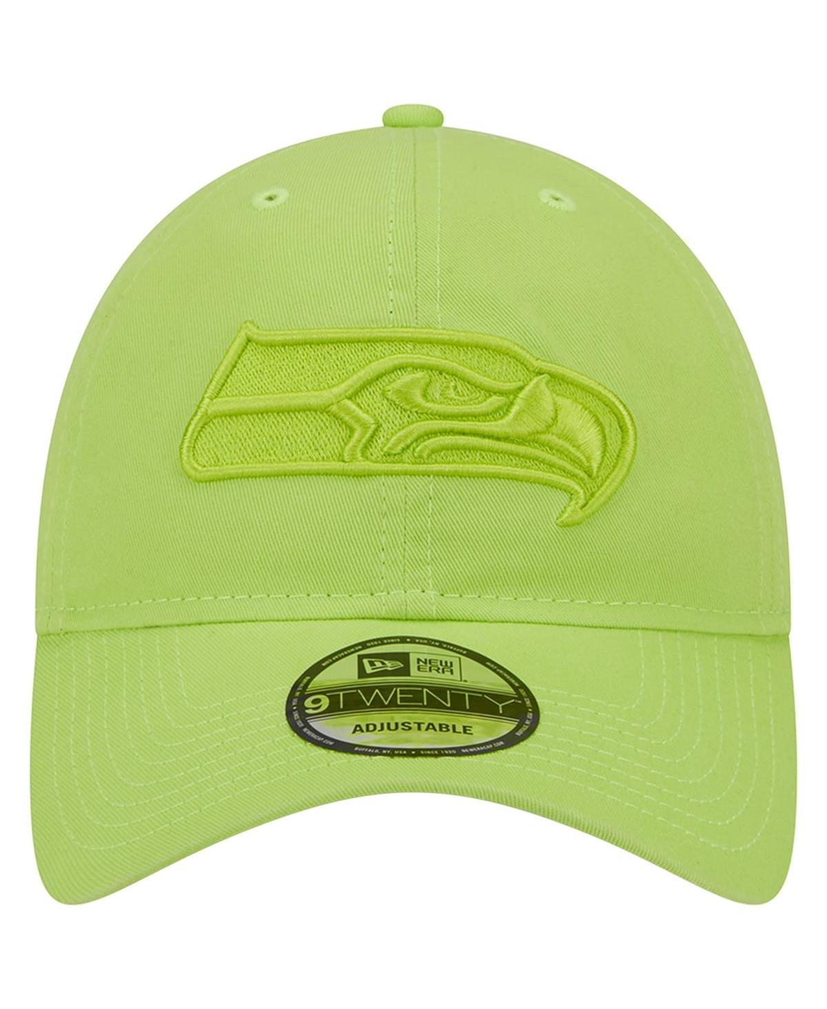 Men's New EraSeattle Seahawks Core Classic 2.0 Brights 9TWENTY Adjustable Hat - Neon Green