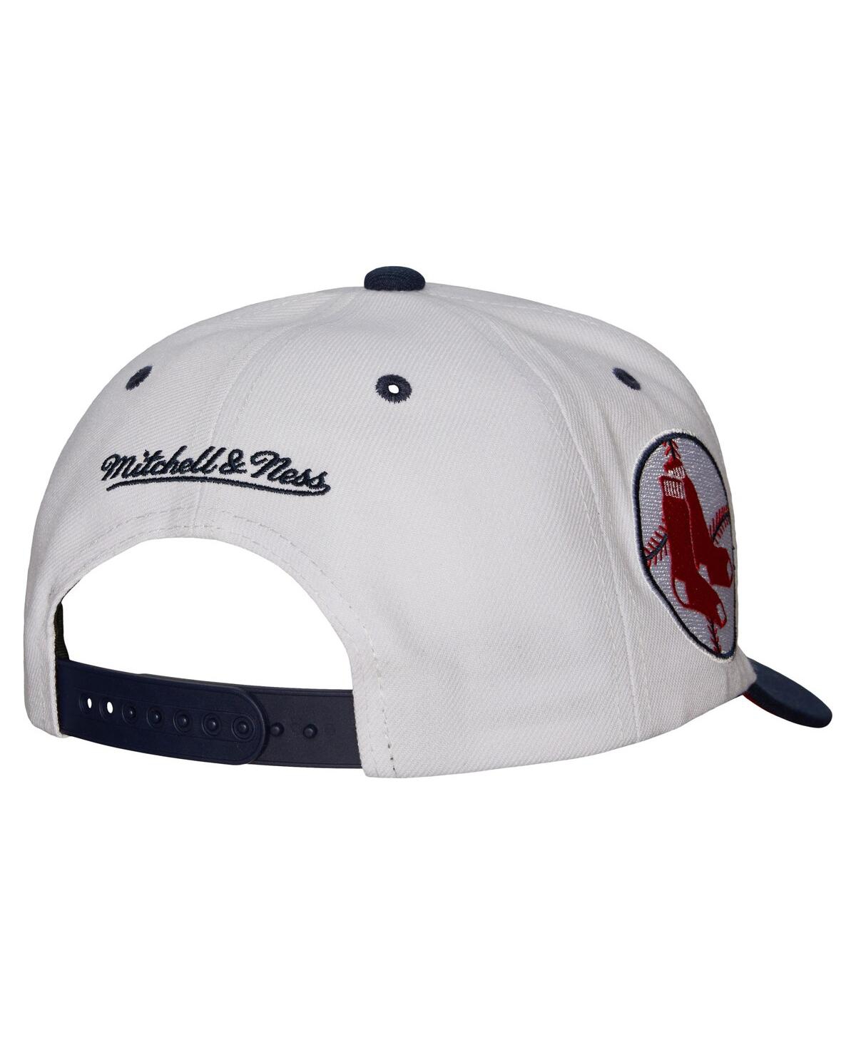 Mitchell & Ness Men's  White Boston Red Sox Cooperstown Collection Pro Crown Snapback Hat In White