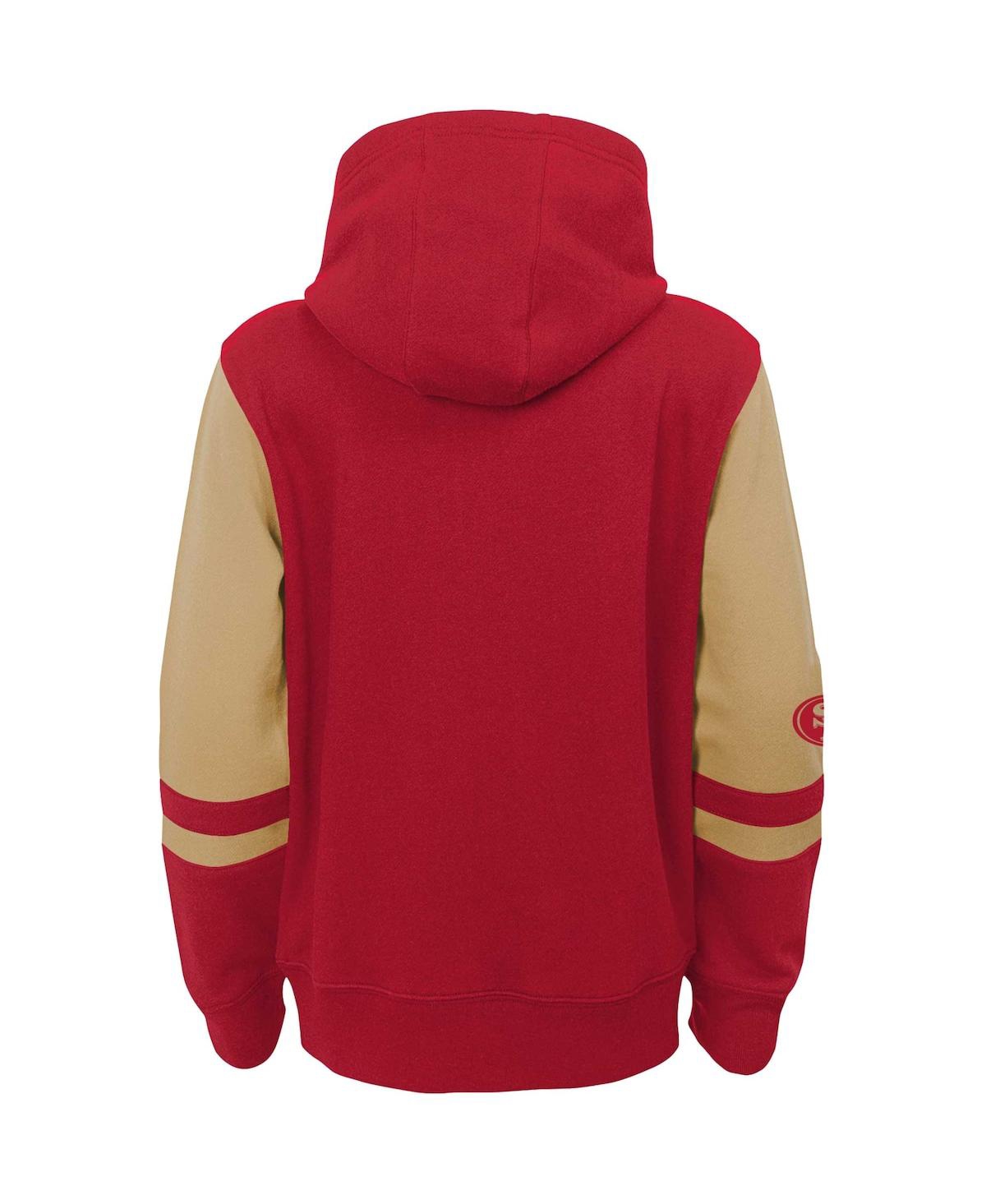 Outerstuff Preschool Scarlet San Francisco 49ers Stadium Color Block Full-zip Hoodie In Scarlet