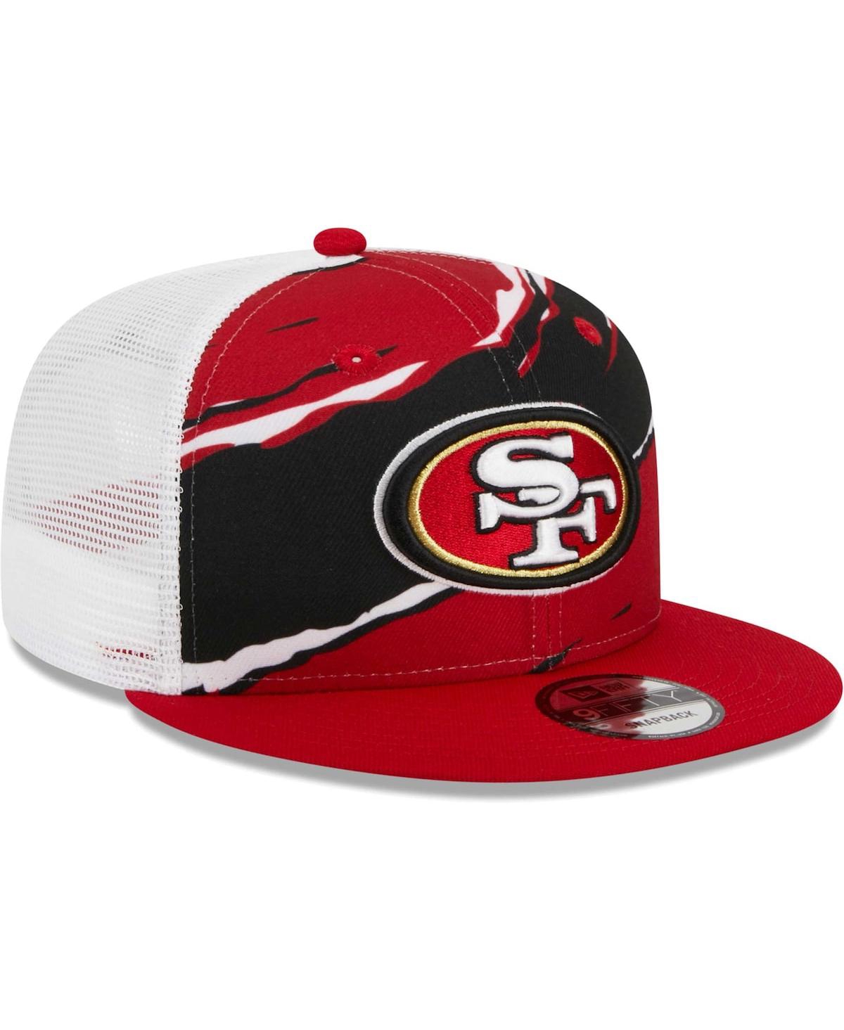Men's New EraSan Francisco 49ers Tear Trucker 9FIFTY Snapback Hat - Scarlet