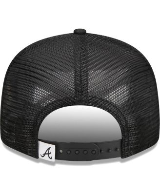 Men's Black Atlanta Braves Trucker 9FIFTY Snapback Hat