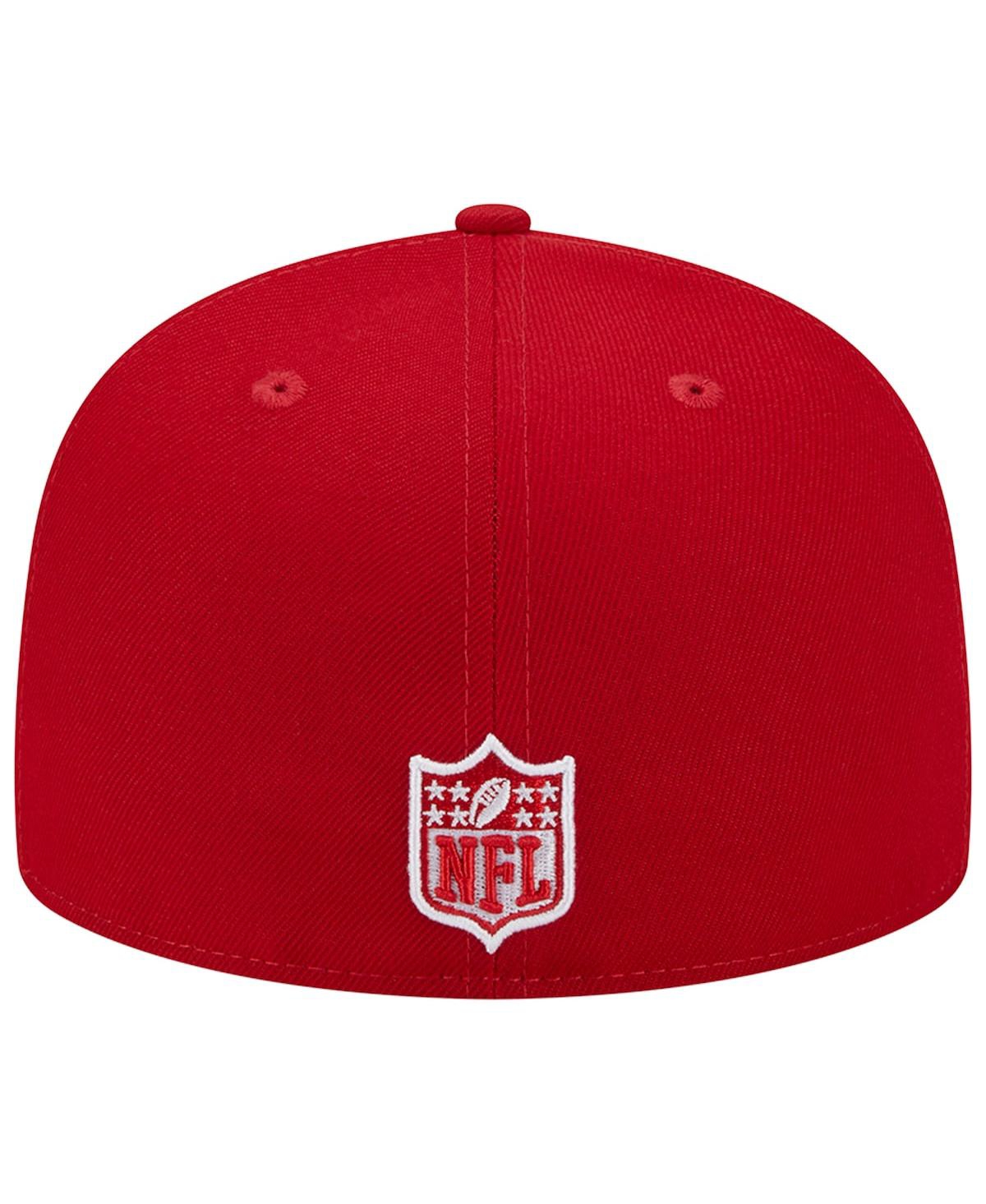 Men's New EraTennessee Titans 15 Years Main Patch 59FIFTY Fitted Hat - Scarlet