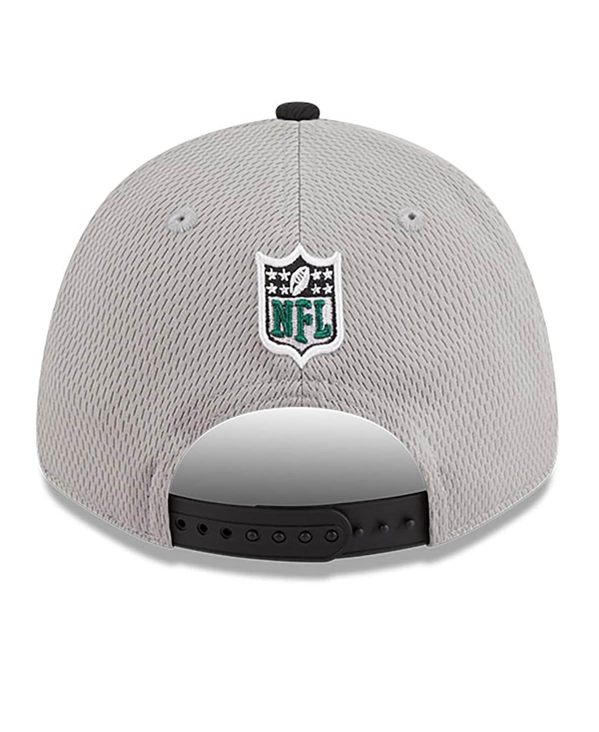 NEW ERA MEN'S NEW ERA GRAY, BLACK NEW YORK JETS 2023 SIDELINE 9FORTY ADJUSTABLE HAT