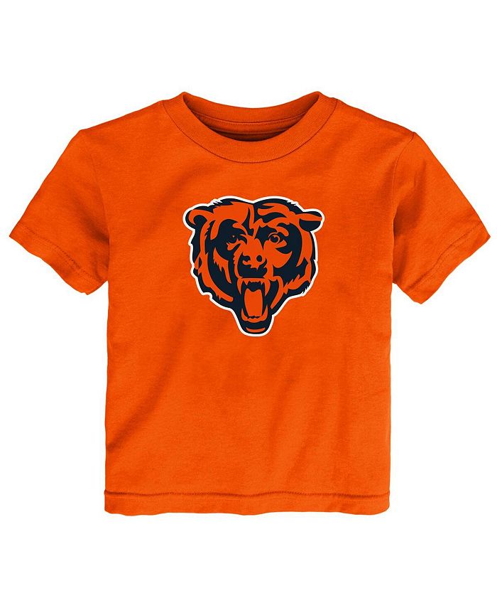 Outerstuff Toddler Boys and Girls Orange Chicago Bears Primary Logo T-shirt  - Macy's