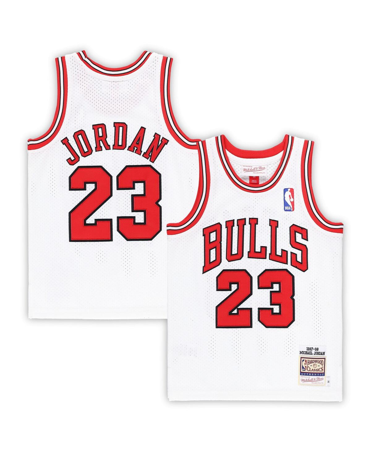 Preschool Boys and Girls Mitchell & Ness Michael JordanChicago Bulls 1997/98 Hardwood Classics Authentic Jersey - White