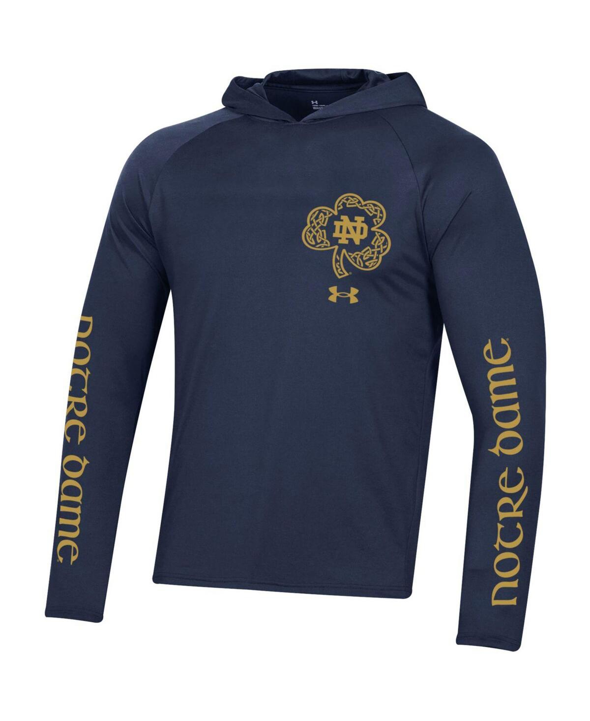 Men's Under ArmourNotre Dame Fighting Irish 2023 Aer Lingus College Football Classic Long Sleeve Hoodie T-shirt - Navy